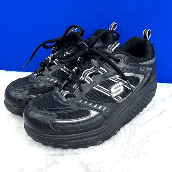 VINTAGE |•SKECHERS•| Shape-Ups! Black Activewear Walking Shoes Size 8 - Picture 2 of 12